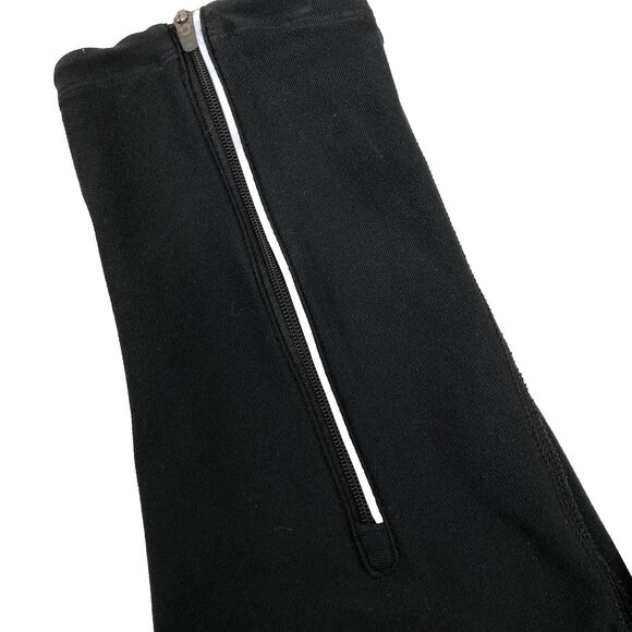 Nike Pants Womens Large Black Dri-FIT Running Leggings Zip Ankle Compression - Picture 11 of 16